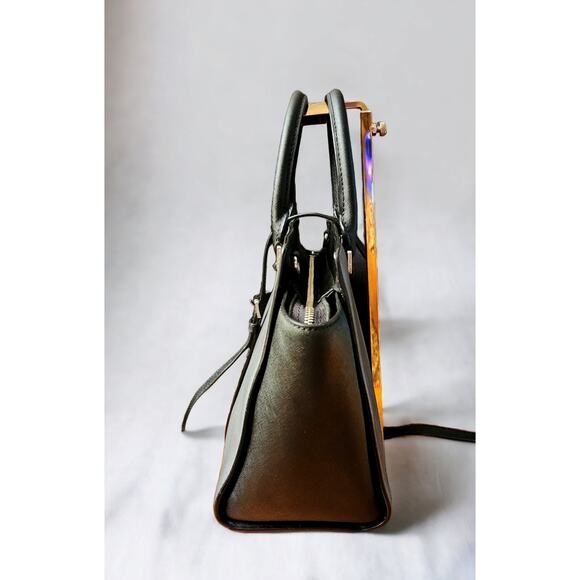 Michael Kors Selma Gray & Black Saffiano Leather - Picture 4 of 7